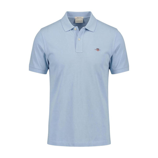 Blue Cotton Polo Shirt