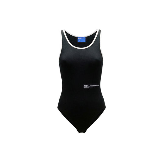 Black Cotton Bodysuit