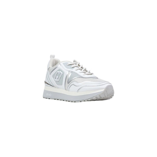 White Artificial Leather Chunky Sneakers