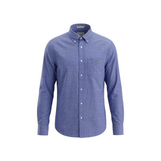Blue Cotton Dress Shirt