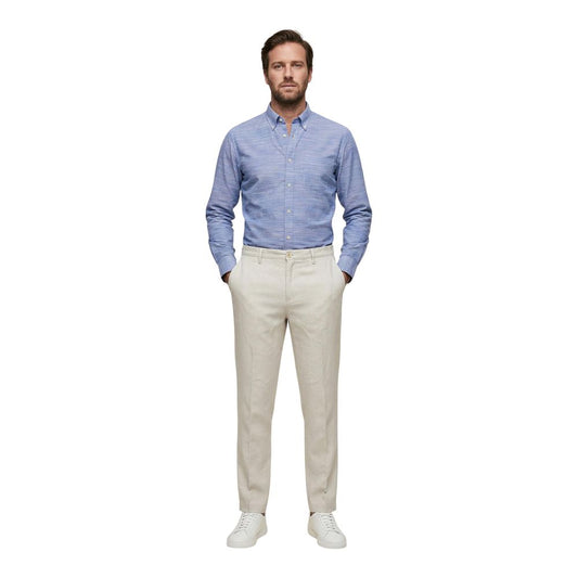 White Linen Casual Pants
