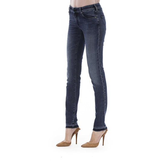 Blue Cotton Women Jeans
