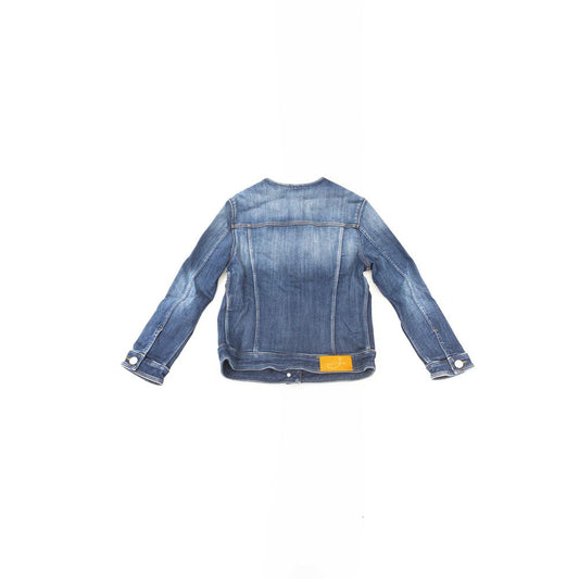 Blue Cotton Women Jacket