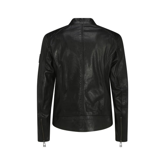 Black Lamb Ovis Aries Leather Jacket