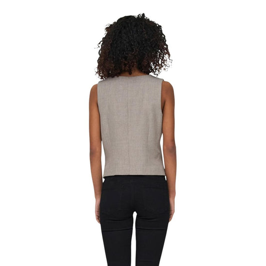 Beige Polyester Waistcoat