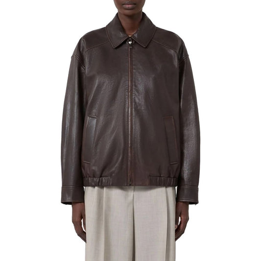 Brown Lamb Leather Leather Jacket