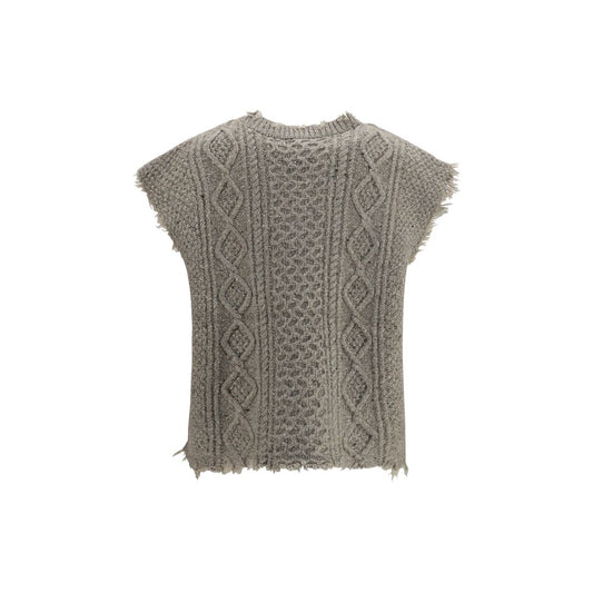 Beige Wool Oves Aries Sleeveles Sweater