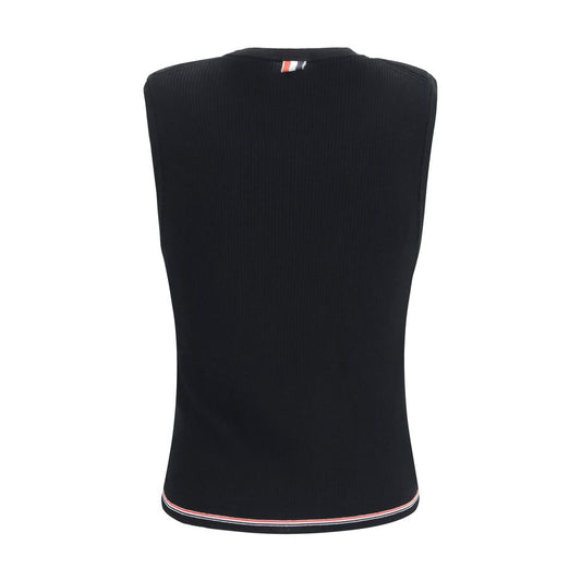 Black Wool Oves Aries Sleeveles T-Shirt
