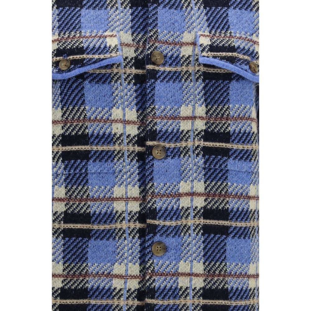 Blue Cashmere Pattern Shirt