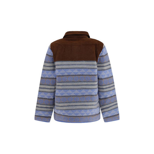 Blue Wool Oves Aries Full-Length Jacket