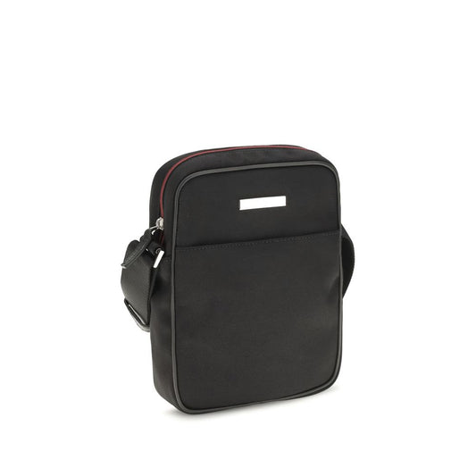 Black Fabric Shoulder Bag
