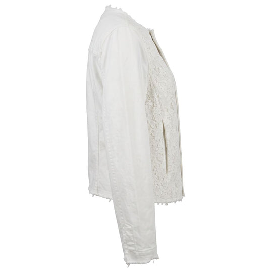 White Cotton Women Jacket