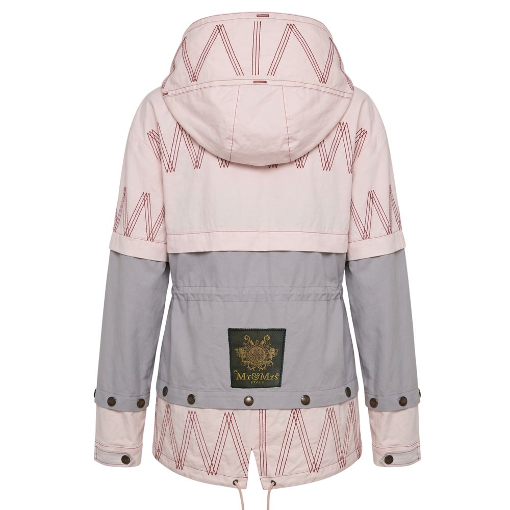 Pink Cotton Women Jacket