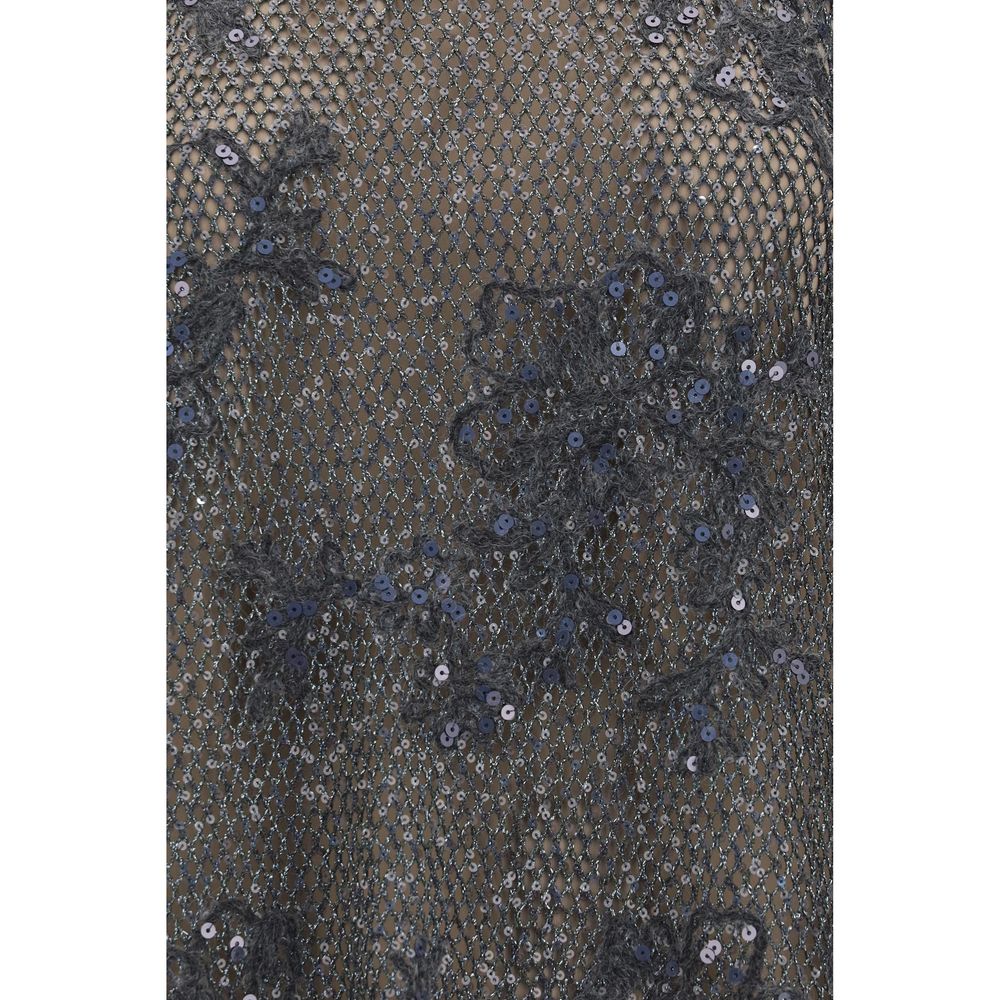 Gray Mohair Pattern Shirt