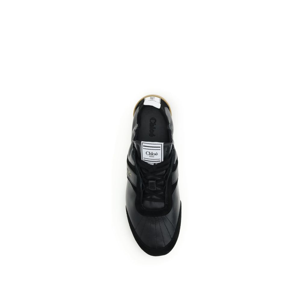 Black Goatskin Athletic Sneakers