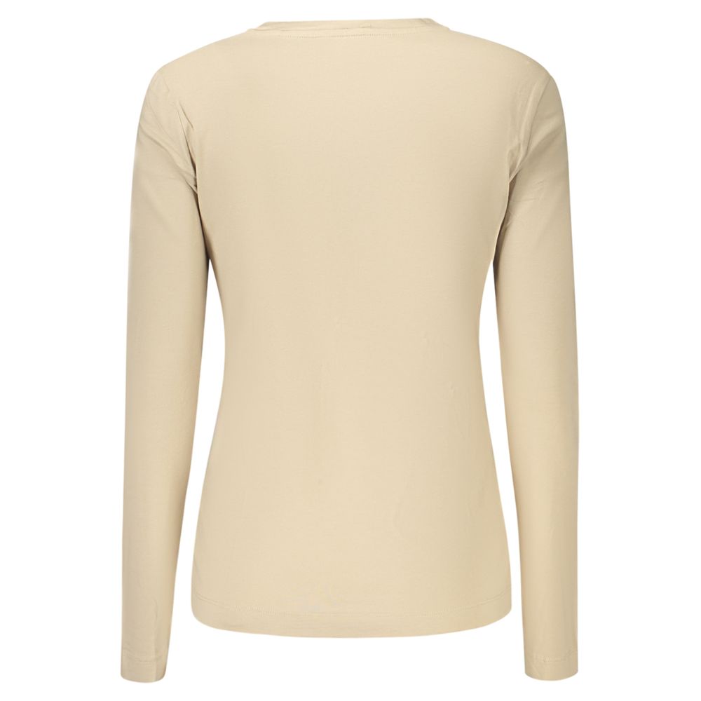 Beige Cotton Womens T-Shirt