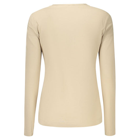 Beige Cotton Womens T-Shirt