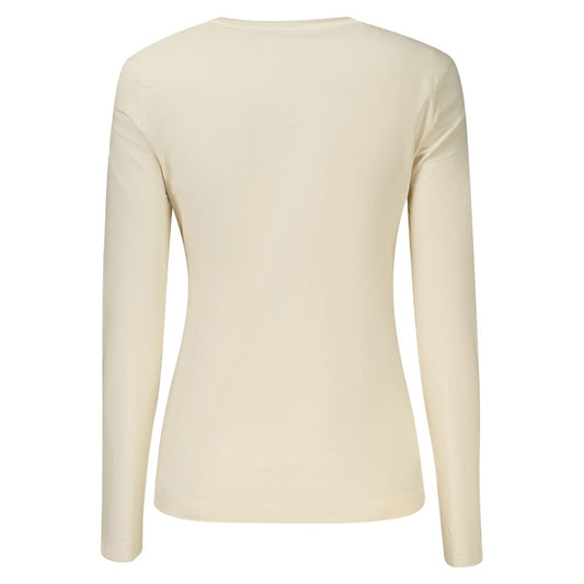 Beige Cotton Women T-Shirt