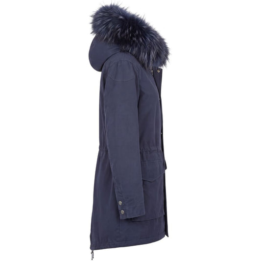 Blue Cotton Women's Jacket
