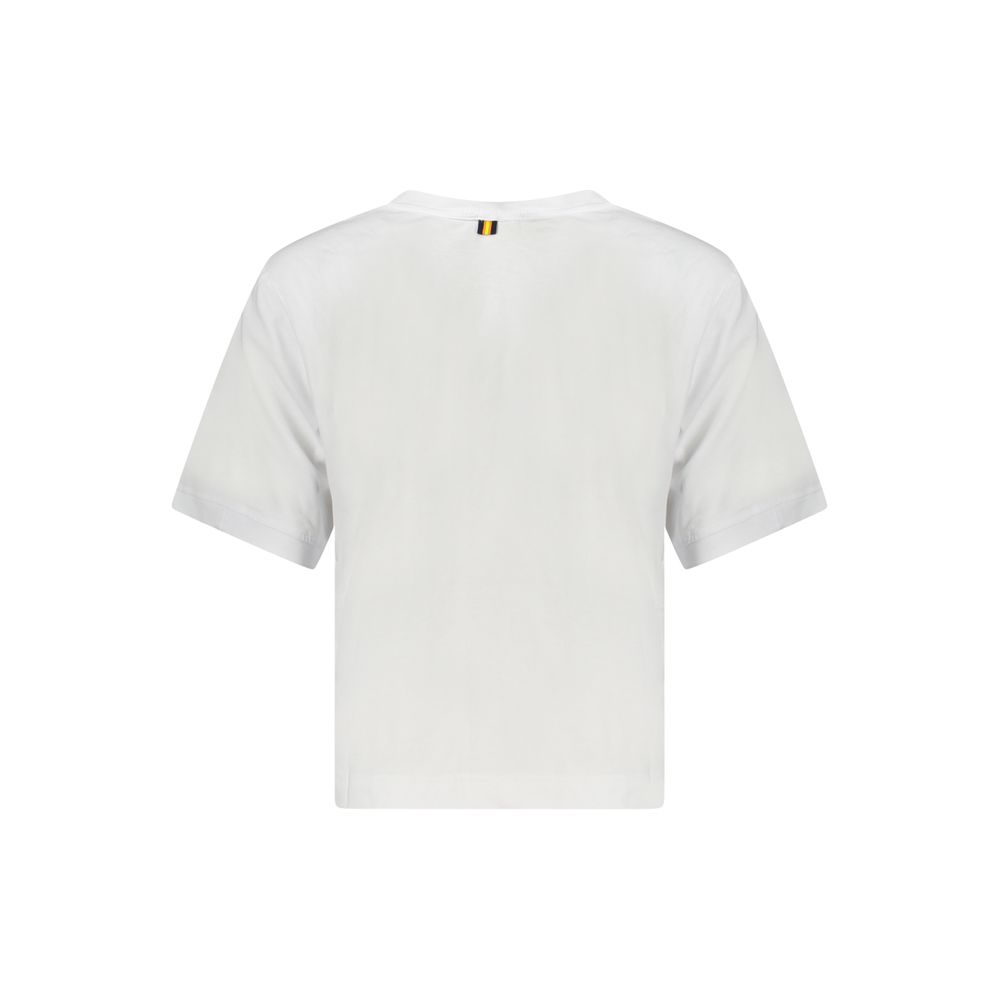White Cotton Women T-Shirt