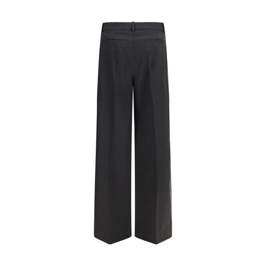 Brown Wool Oves Aries Casual Pants