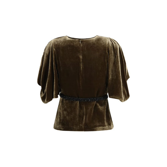 Brown Viscose Blouse