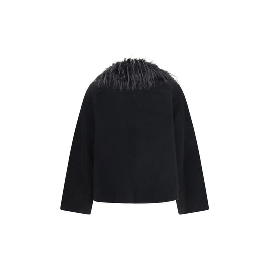 Black Wool Oves Aries Full-Length Jacket