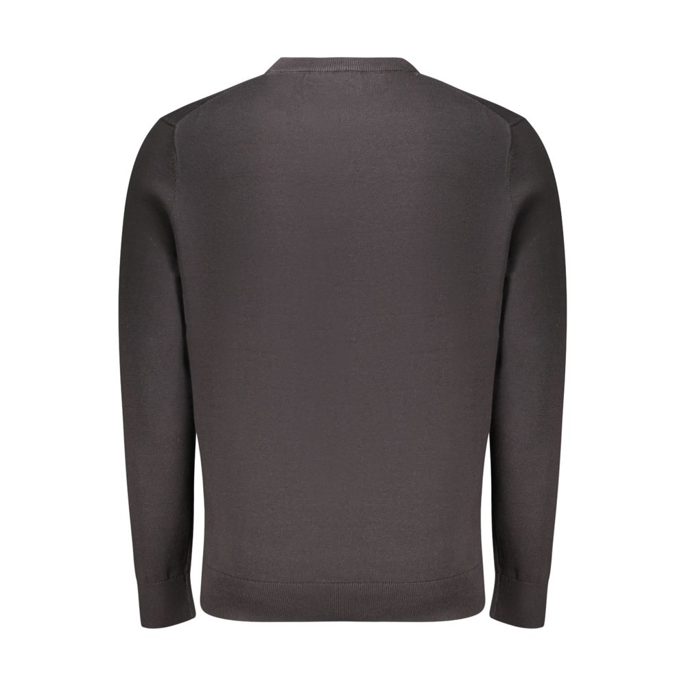 Black Cotton Men's Sweater