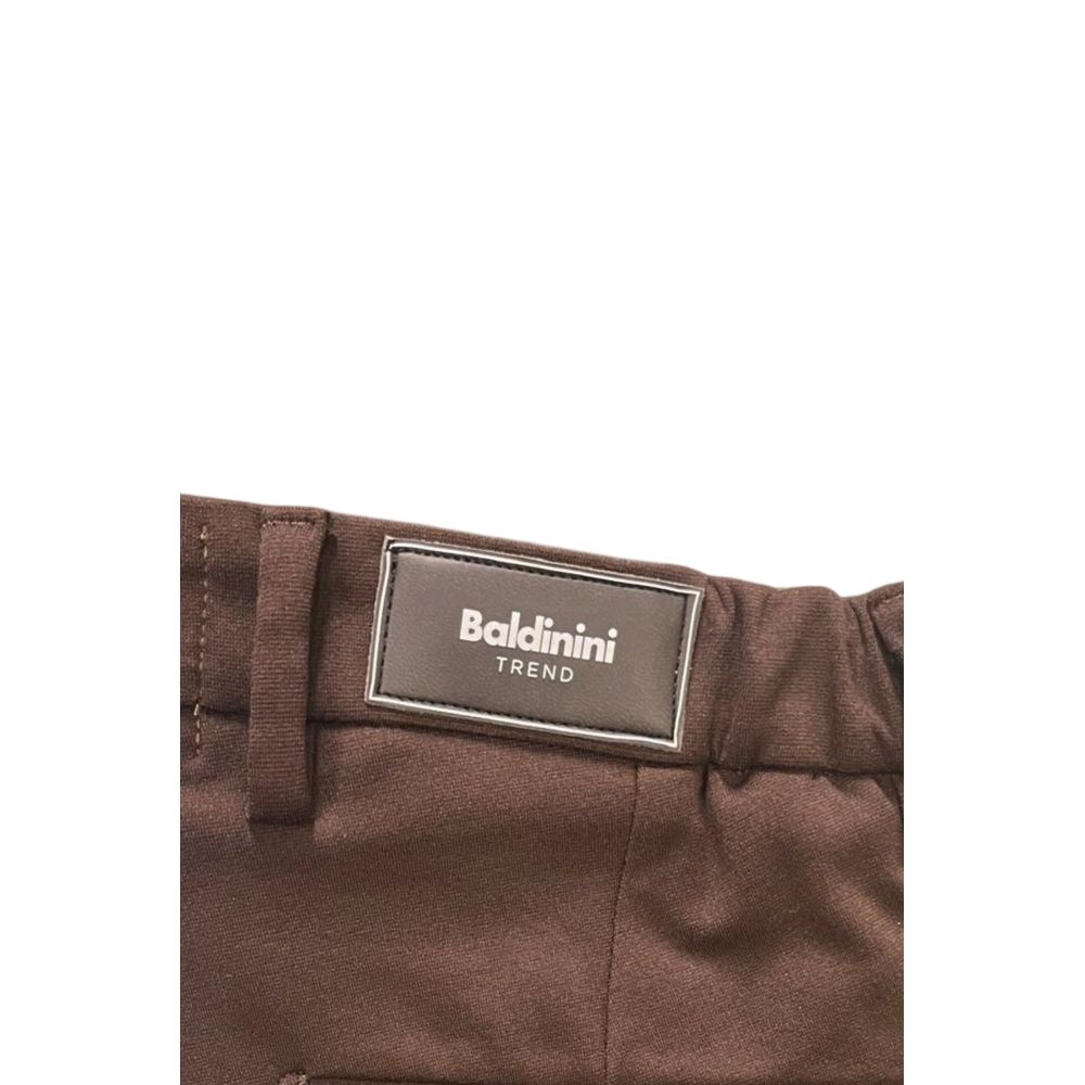 Brown Viscose Men Pants