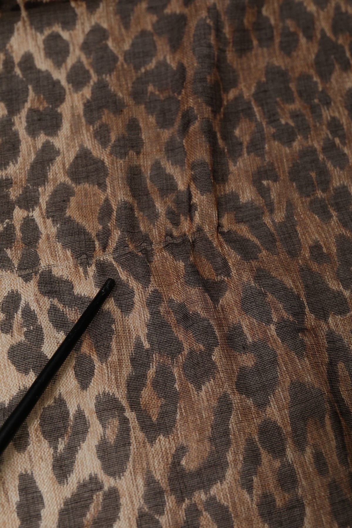 Brown Leopard Cashmere Shawl Stole Scarf