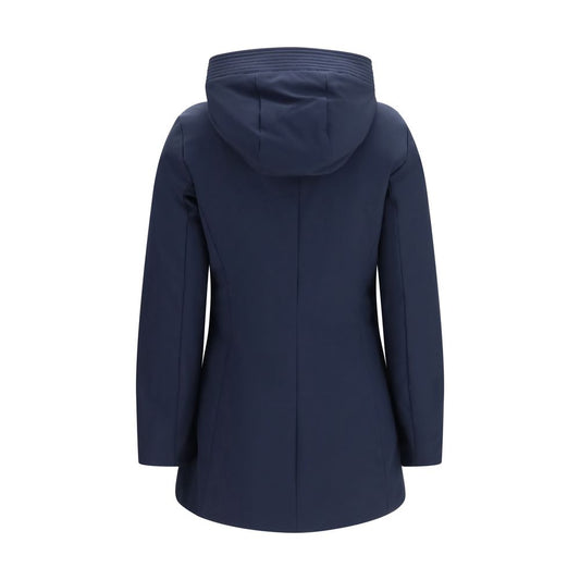 Blue Polyester Parka