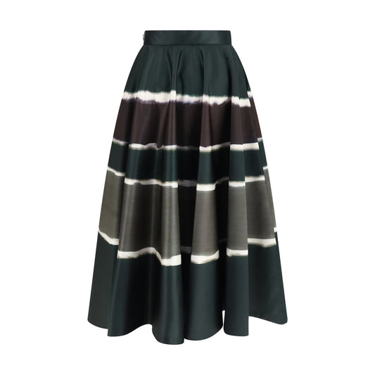 Multicolor Polyester Long Skirt