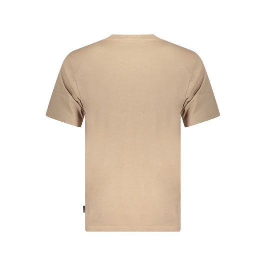 Beige Cotton Mens T-Shirt