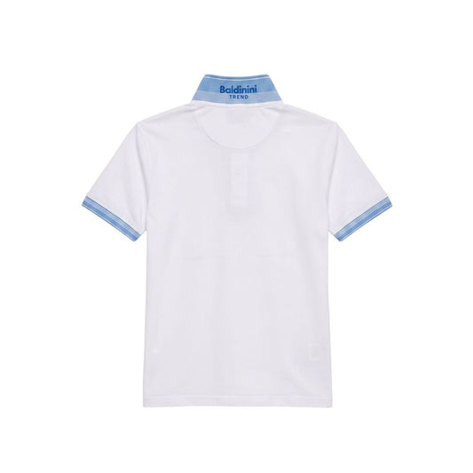 White Cotton Men Polo