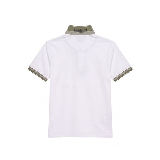 White Cotton Men Polo-Shirt