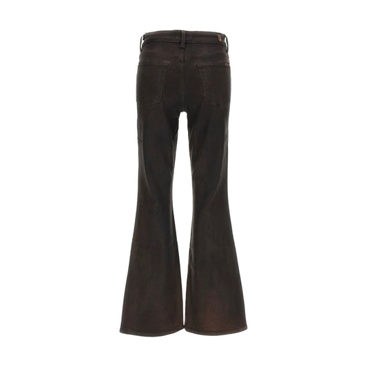 Black Cotton Bootcut Jeans