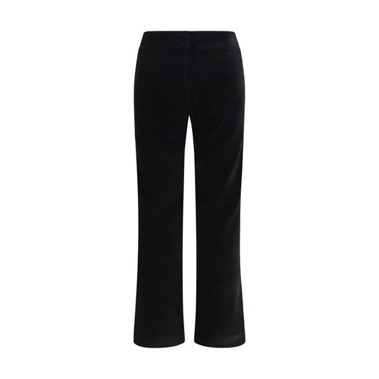 Black Cotton Flared Pants