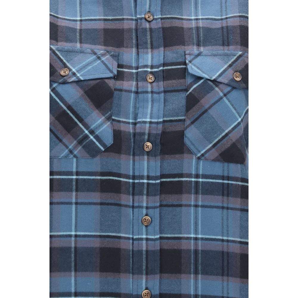 Blue Cotton Pattern Shirt