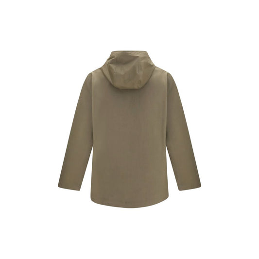 Bicolor Polyester Full-Length Jacket