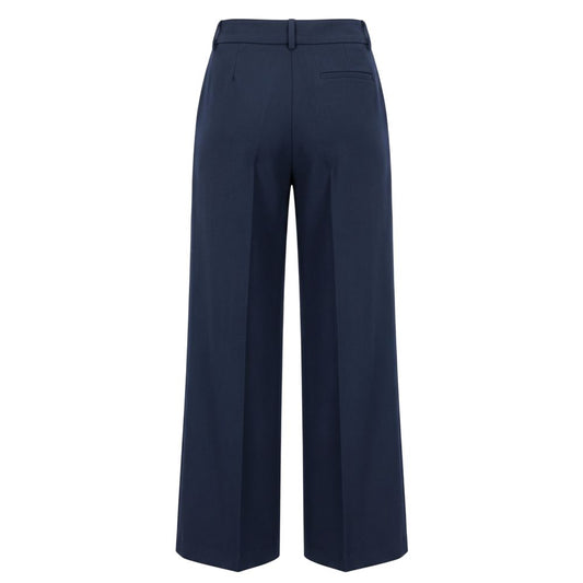 Blue Viscose Women Pants