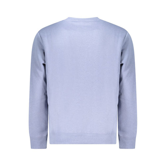 Blue Cotton Men Sweater