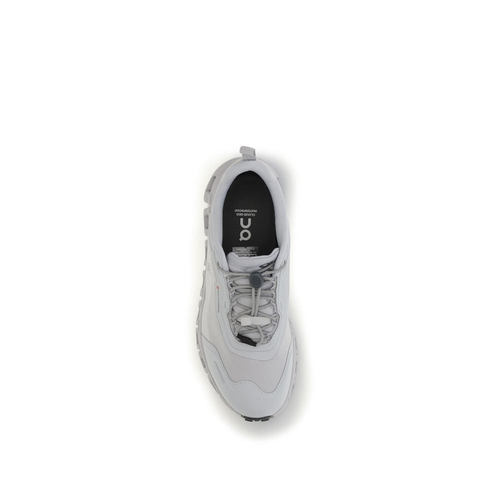 White Polyester Athletic Sneakers