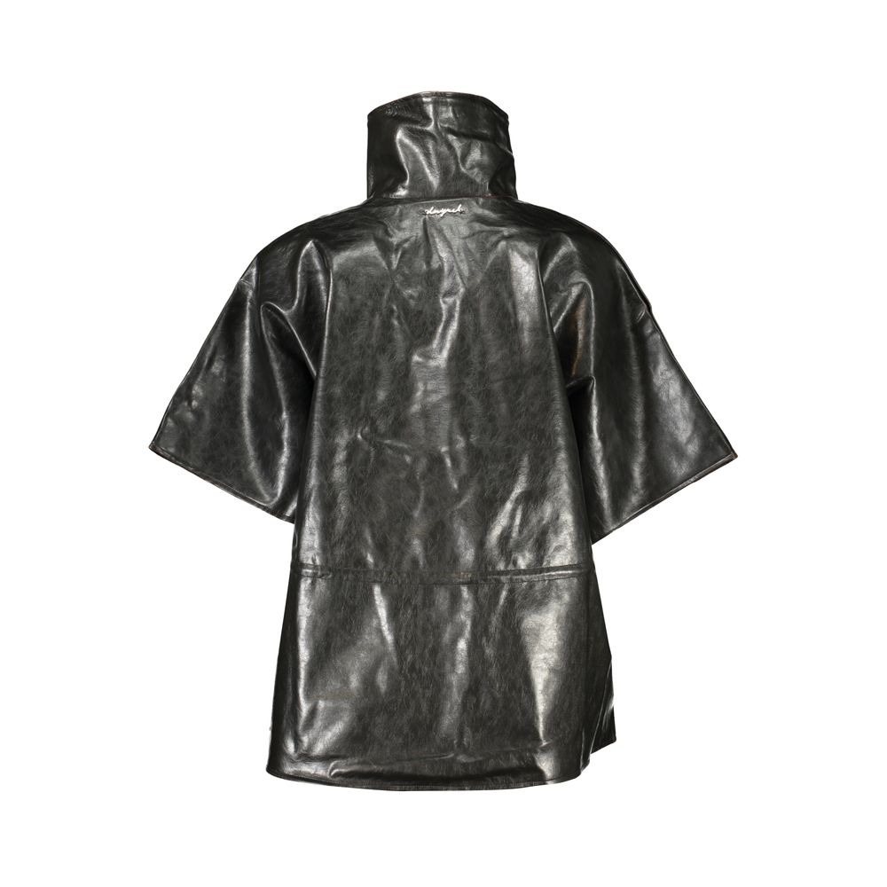 Black Polyurethane Women Sweater