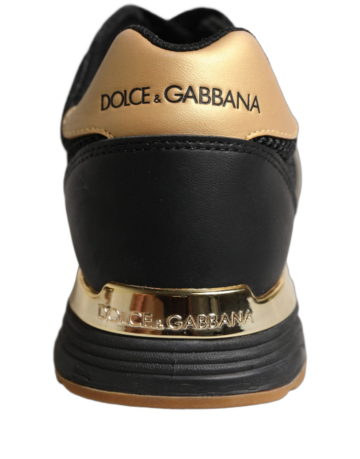 Black Gold Leather Low Top Sneakers Shoes