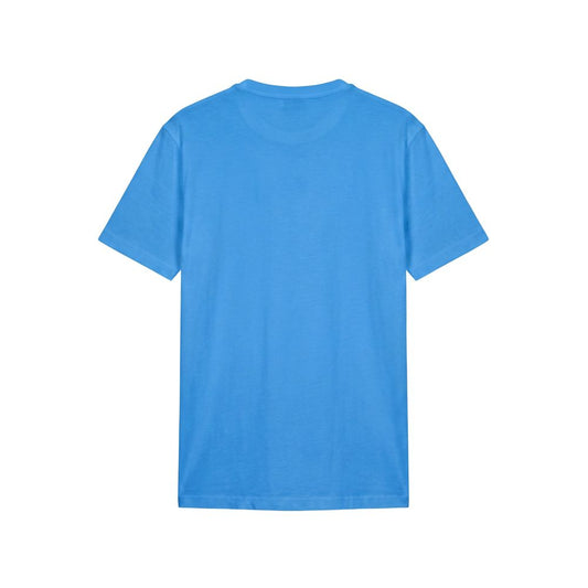 Light Blue Cotton Men T-shirt