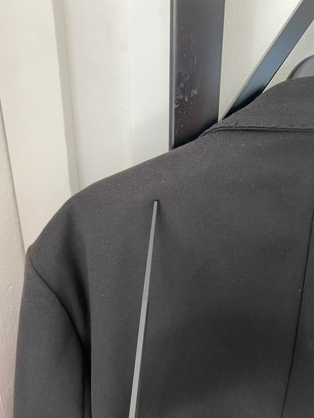 Black Embroidered Single Breasted Jacket
