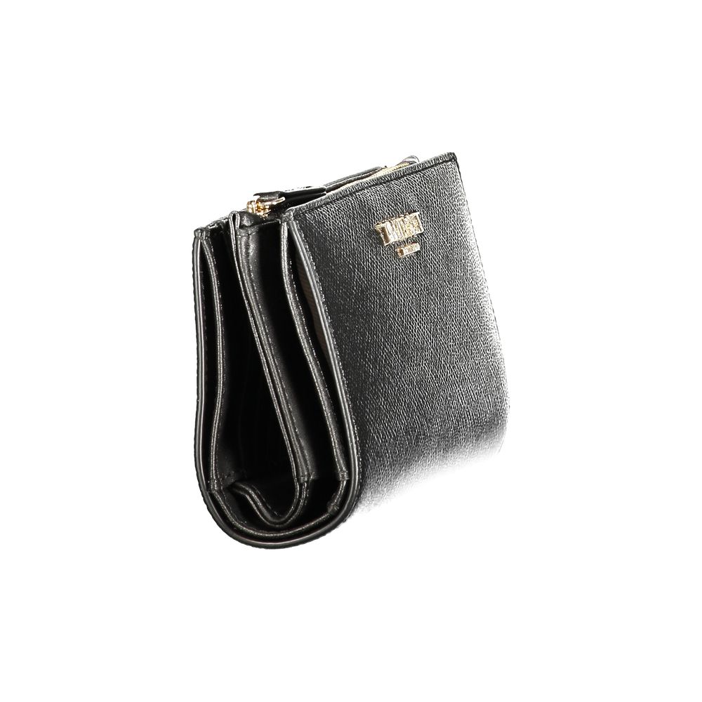 Black Polyurethane Women's Wallet
