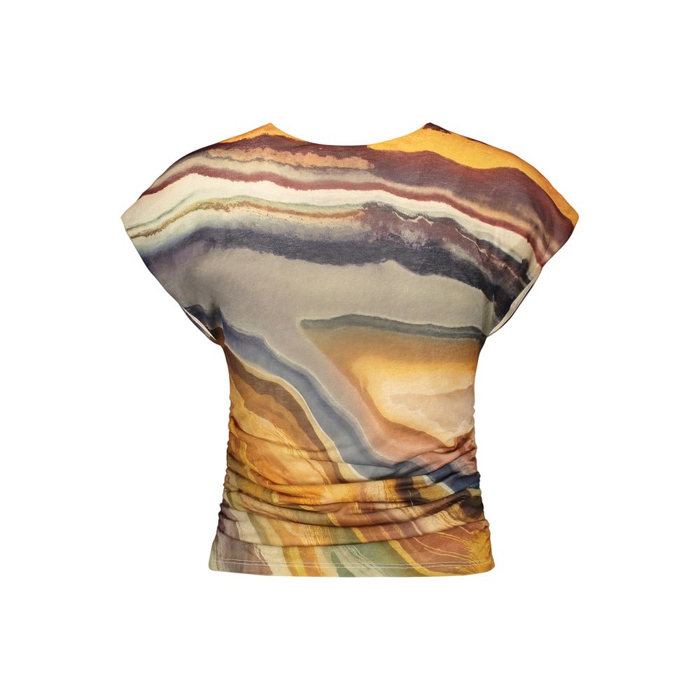 Beige Elastane T-Shirt