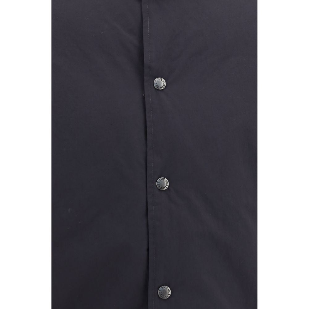 Gray Cotton Full-Length Jacket