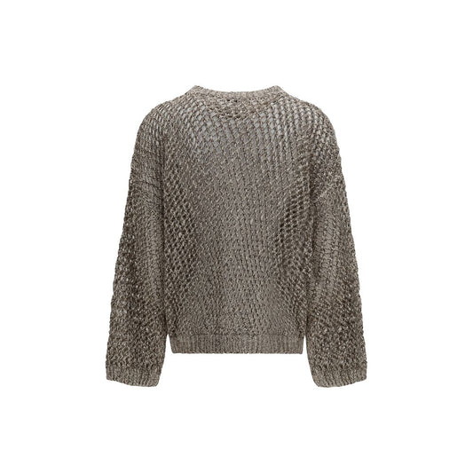Beige Silk Sweatshirt